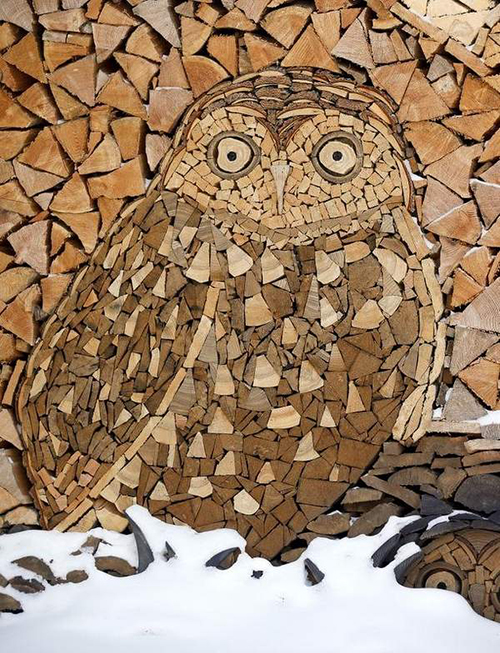 Gary Tallman Cordwood Mosaics
